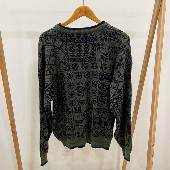 Vintage Abstract Geometric Southwestern Patterned Crewneck Sweater - Picture 4 of 4
